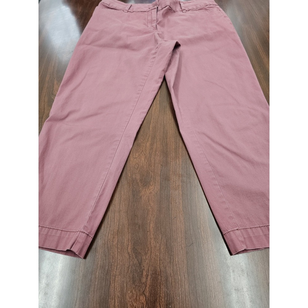 Loft Outlet Curvy Crop Pants Womens Size 10 Pink Mauve Ankle Straight Work